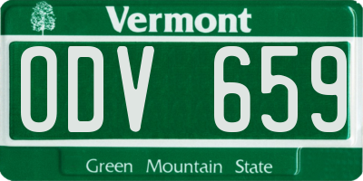 VT license plate ODV659
