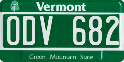 VT license plate ODV682
