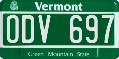 VT license plate ODV697