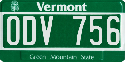 VT license plate ODV756