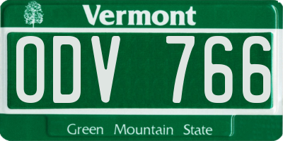VT license plate ODV766