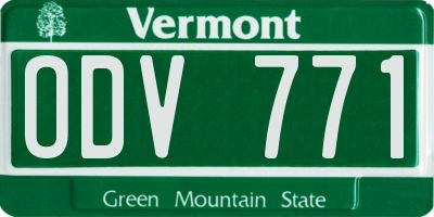 VT license plate ODV771