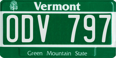 VT license plate ODV797