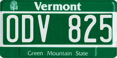 VT license plate ODV825
