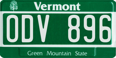VT license plate ODV896