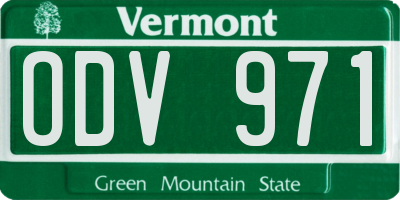VT license plate ODV971
