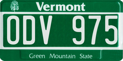 VT license plate ODV975