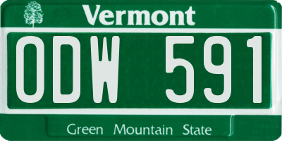 VT license plate ODW591