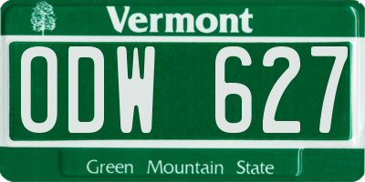 VT license plate ODW627