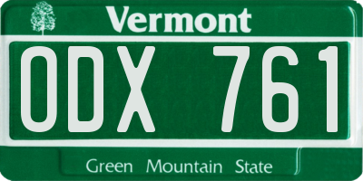 VT license plate ODX761