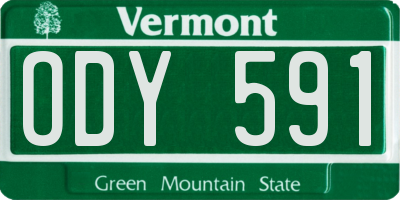 VT license plate ODY591