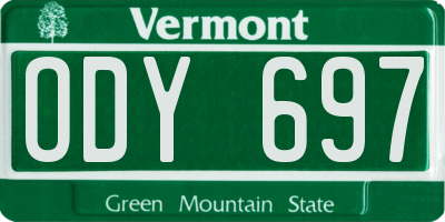 VT license plate ODY697