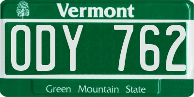 VT license plate ODY762