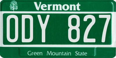 VT license plate ODY827