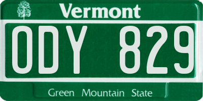 VT license plate ODY829