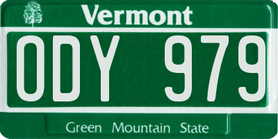 VT license plate ODY979
