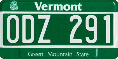 VT license plate ODZ291