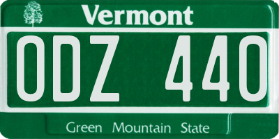 VT license plate ODZ440