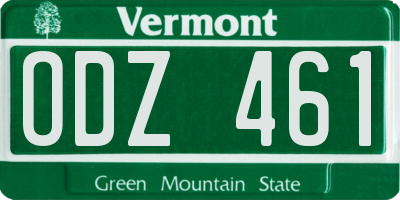 VT license plate ODZ461