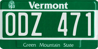 VT license plate ODZ471