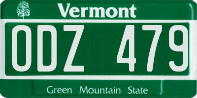 VT license plate ODZ479