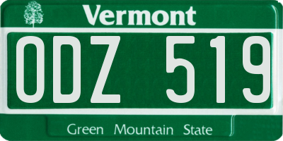 VT license plate ODZ519