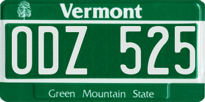 VT license plate ODZ525