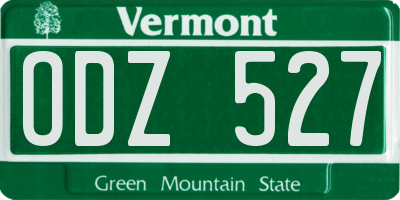VT license plate ODZ527