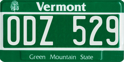 VT license plate ODZ529