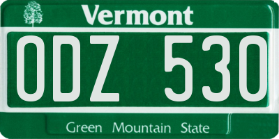VT license plate ODZ530