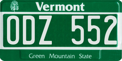 VT license plate ODZ552