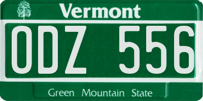 VT license plate ODZ556