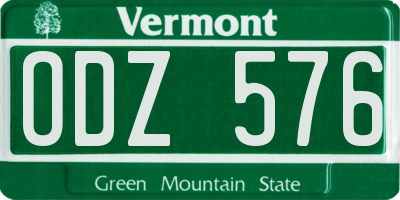 VT license plate ODZ576