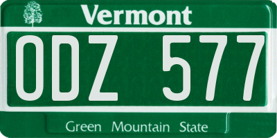 VT license plate ODZ577