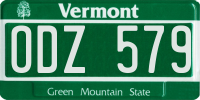 VT license plate ODZ579