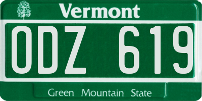 VT license plate ODZ619
