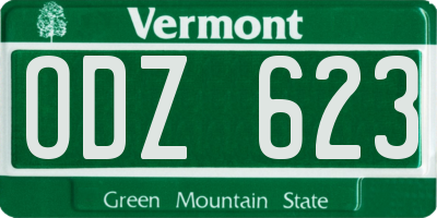VT license plate ODZ623