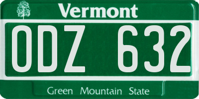 VT license plate ODZ632