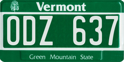 VT license plate ODZ637