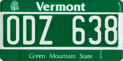 VT license plate ODZ638