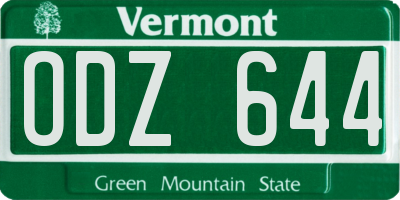 VT license plate ODZ644