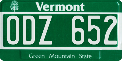 VT license plate ODZ652