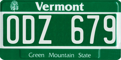 VT license plate ODZ679