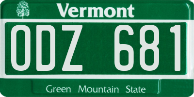 VT license plate ODZ681