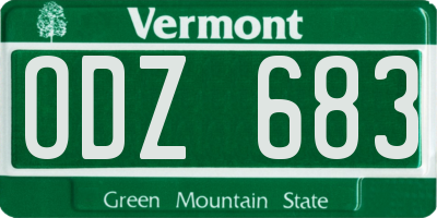 VT license plate ODZ683