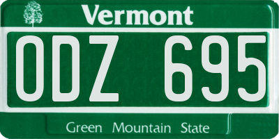 VT license plate ODZ695