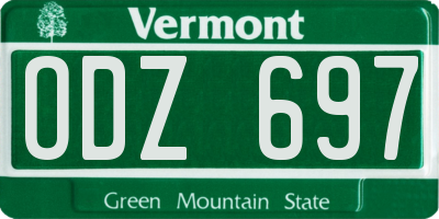 VT license plate ODZ697