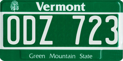 VT license plate ODZ723
