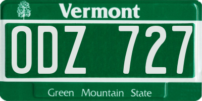 VT license plate ODZ727