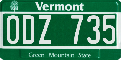 VT license plate ODZ735